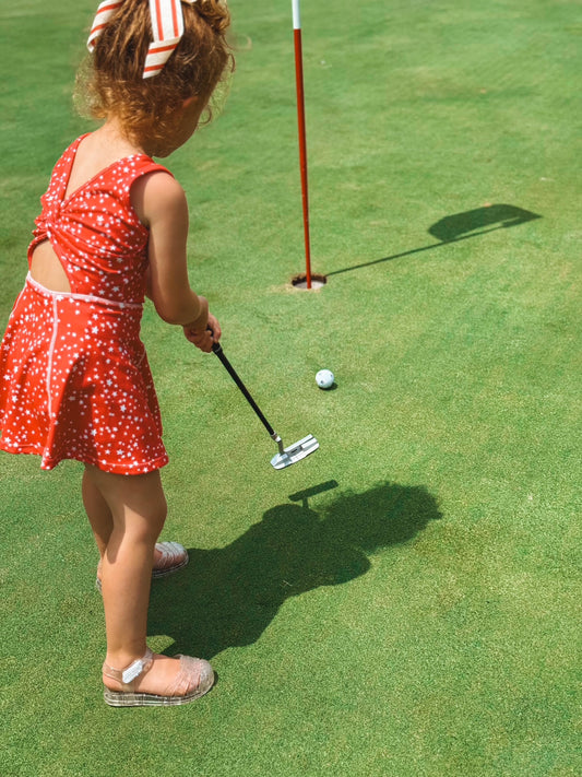 toddler putting with a toddler putter