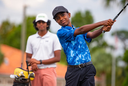 First Tee Participant Hitting Golf Ball