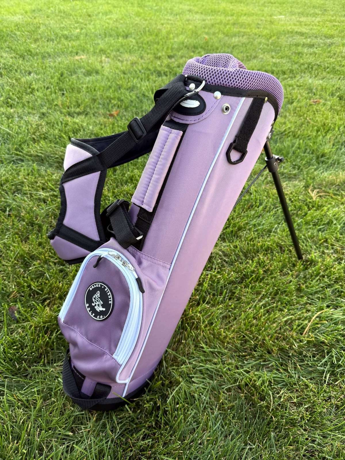 Purple girls golf bag for ages 2-5 kids