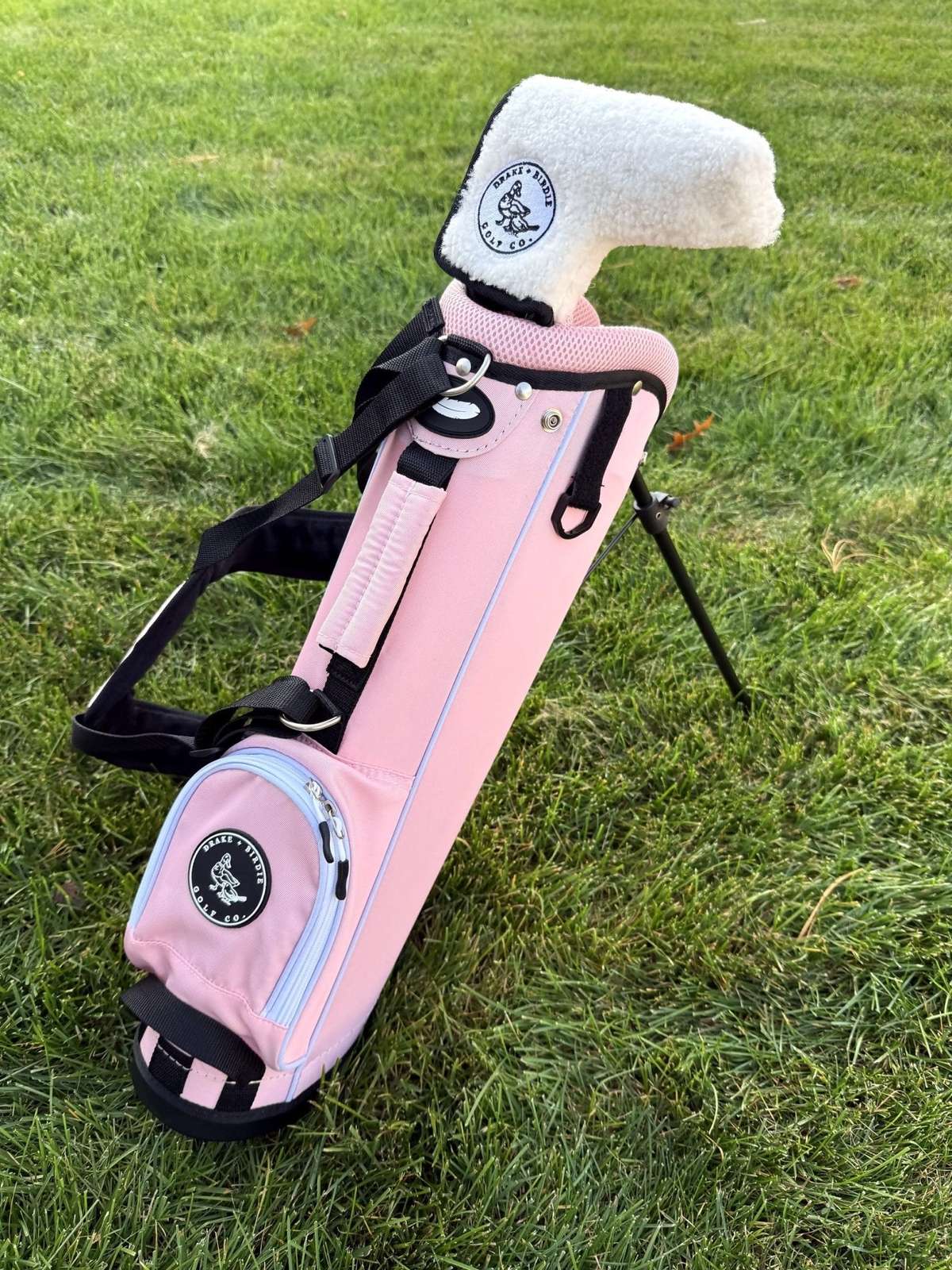 Pink girls golf bag for kids ages 2-5